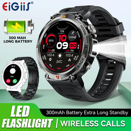 EIGIIS KE3 Smart Watch - Waterproof Bluetooth Health Monitor with 100 Sports Modes - ZOOMNSTORE