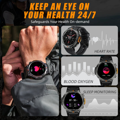 EIGIIS KE3 Smart Watch - Waterproof Bluetooth Health Monitor with 100 Sports Modes - ZOOMNSTORE