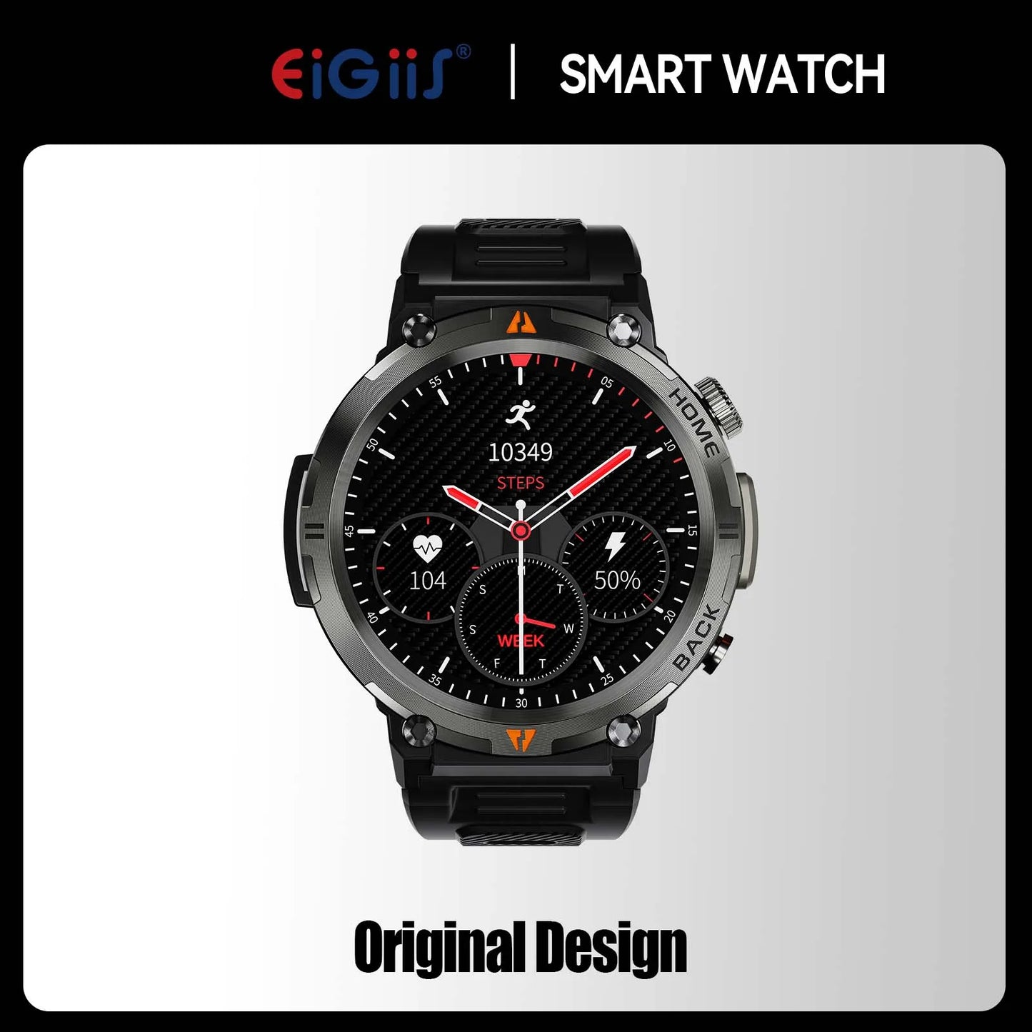 EIGIIS KE3 Smart Watch - Waterproof Bluetooth Health Monitor with 100 Sports Modes - ZOOMNSTORE