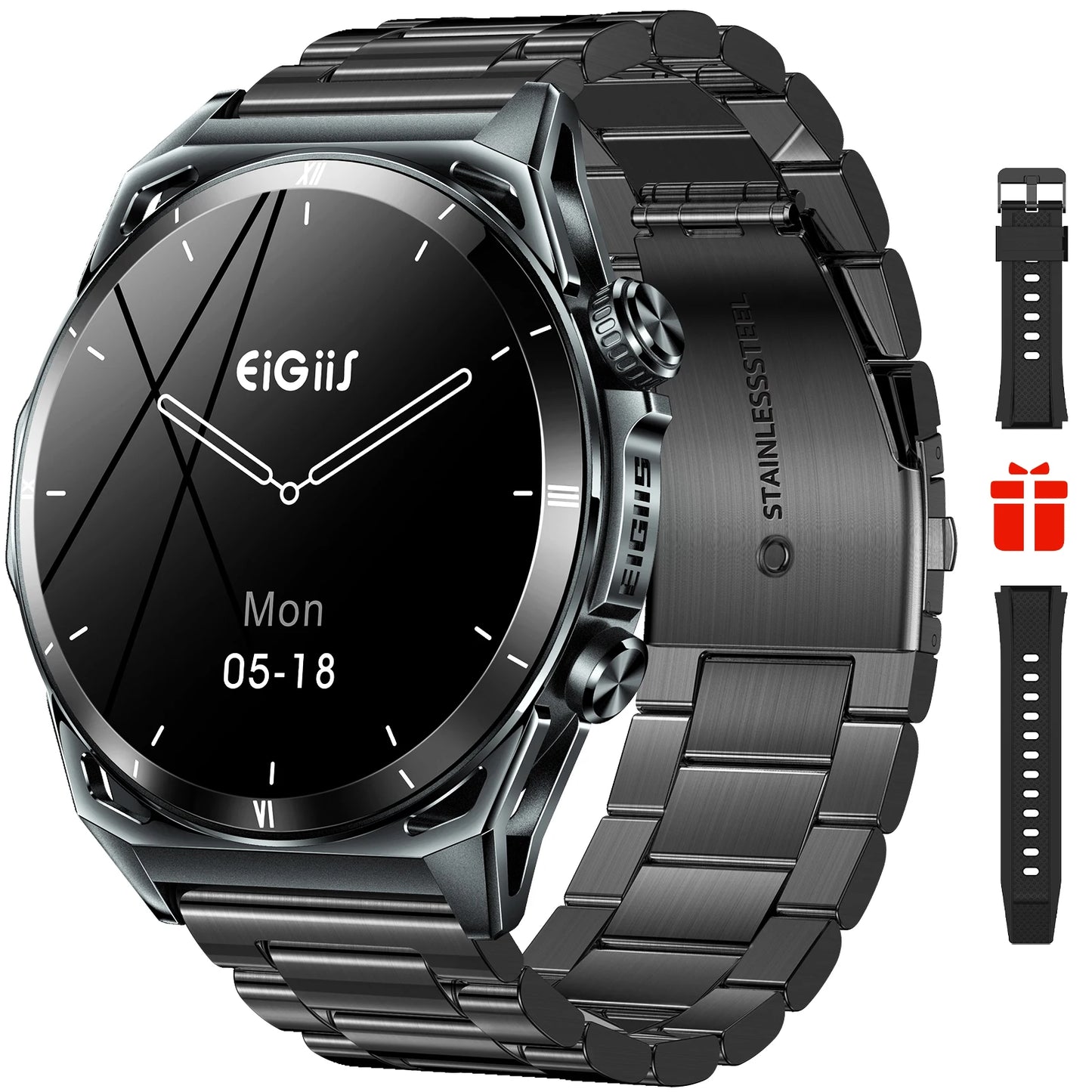 EIGIIS KE6 Smart Watch - AMOLED Waterproof Health Monitor - ZOOMNSTORE