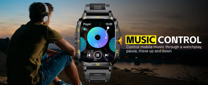 EIGIIS Smart Watch 3ATM Waterproof - IPS Screen Men’s Fitness Tracker with Bluetooth Call - ZOOMNSTORE
