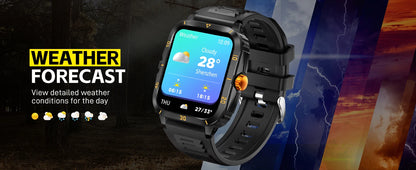 EIGIIS Smart Watch 3ATM Waterproof - IPS Screen Men’s Fitness Tracker with Bluetooth Call - ZOOMNSTORE