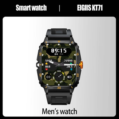 EIGIIS Smart Watch 3ATM Waterproof - IPS Screen Men’s Fitness Tracker with Bluetooth Call - ZOOMNSTORE