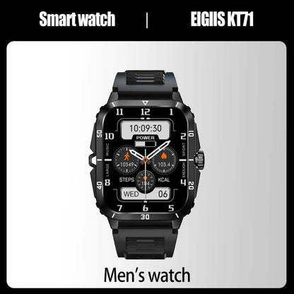 EIGIIS Smart Watch 3ATM Waterproof - IPS Screen Men’s Fitness Tracker with Bluetooth Call - ZOOMNSTORE