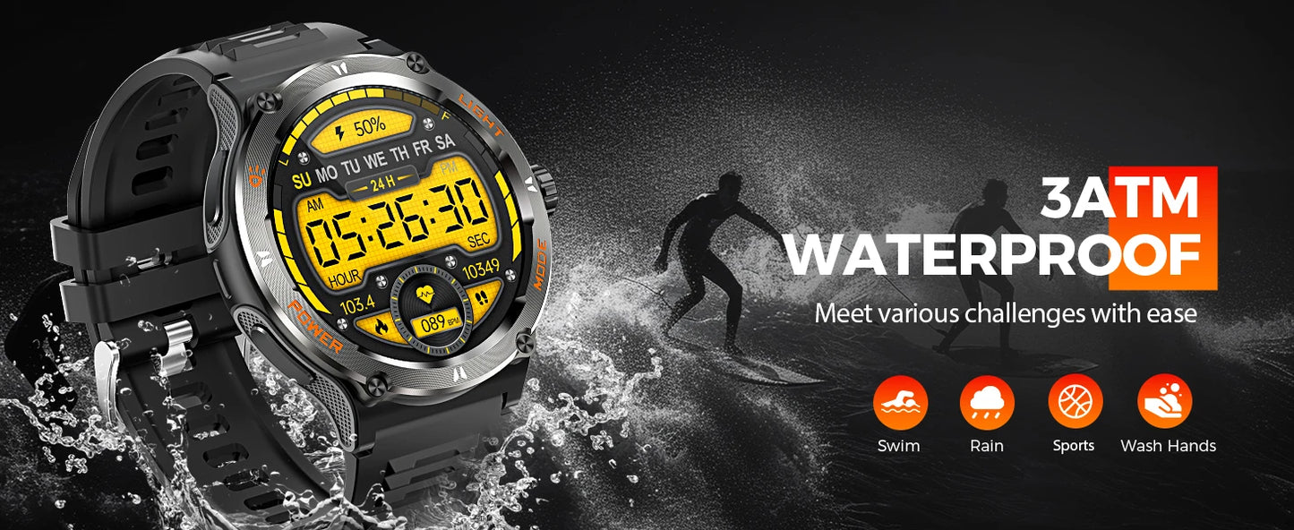 EIGIIS Smart Watch - Waterproof Sport Watch With Heart Rate Monitor & LED Flashlight - ZOOMNSTORE