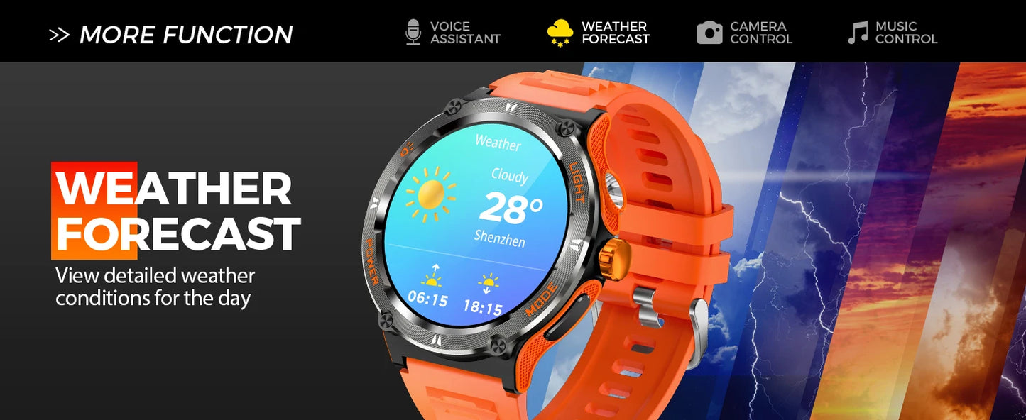 EIGIIS Smart Watch - Waterproof Sport Watch With Heart Rate Monitor & LED Flashlight - ZOOMNSTORE