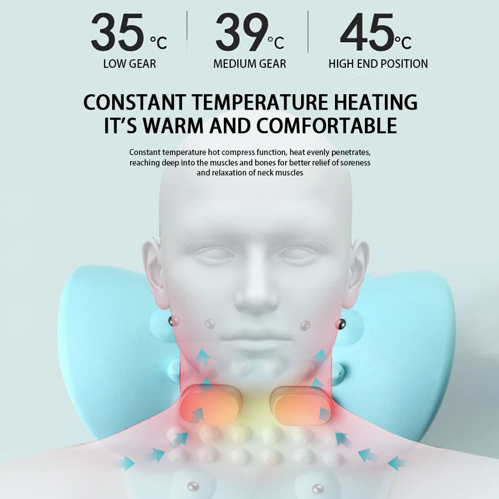 EMS Cervical Spine Pillow – Wireless Electrotherapy Neck Massager for Pain Relief - ZOOMNSTORE