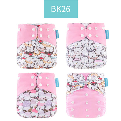 Eco-Friendly Baby Diaper - Reusable Cloth Diaper Set With Adjustable Baby Nappy - ZOOMNSTORE