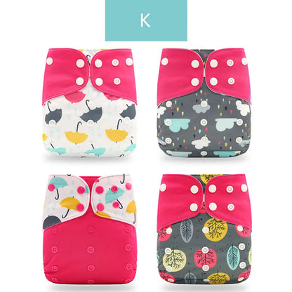 Eco-Friendly Baby Diaper - Reusable Cloth Diaper Set With Adjustable Baby Nappy - ZOOMNSTORE