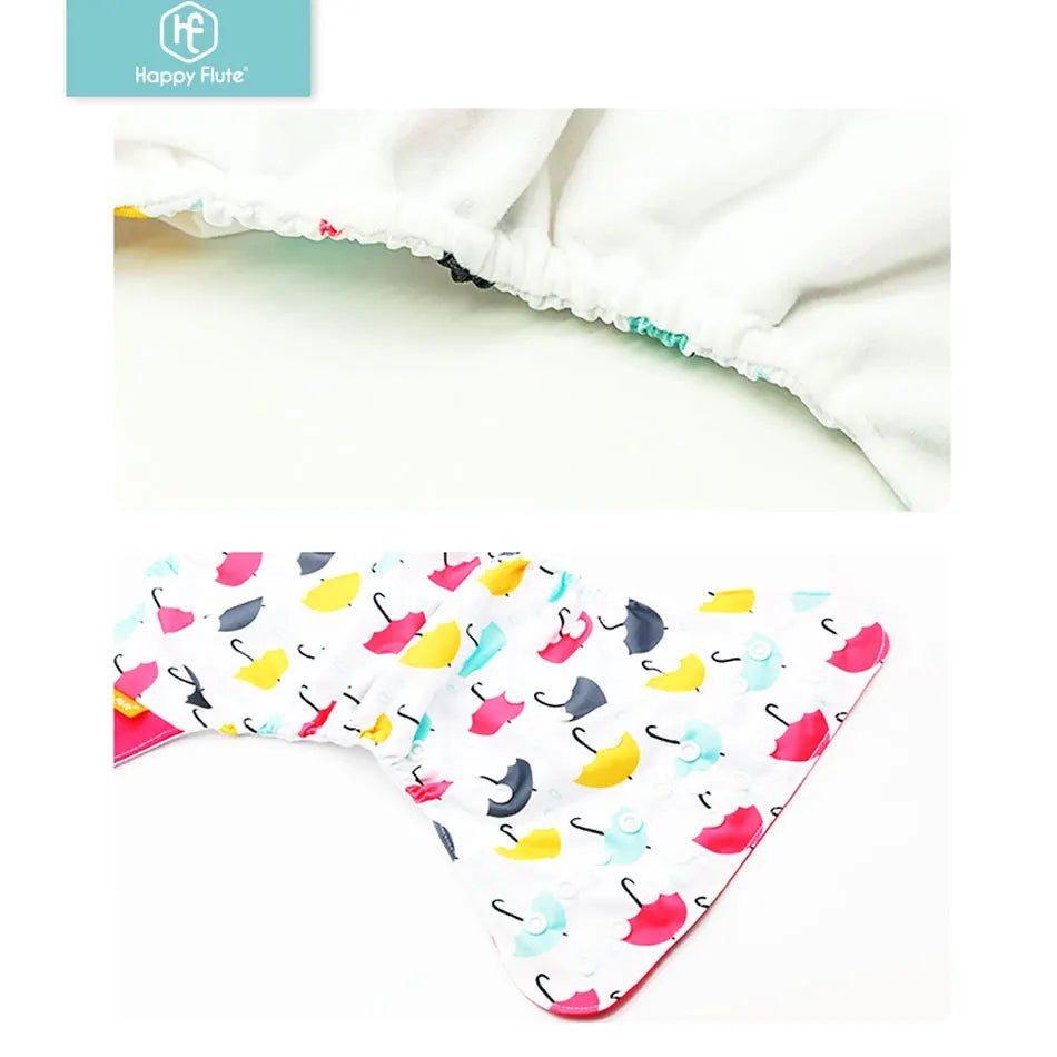 Eco Friendly Cloth Diaper - HappyFlute 4Pcs Reusable Baby Diaper Set Waterproof Pocket Design - ZOOMNSTORE