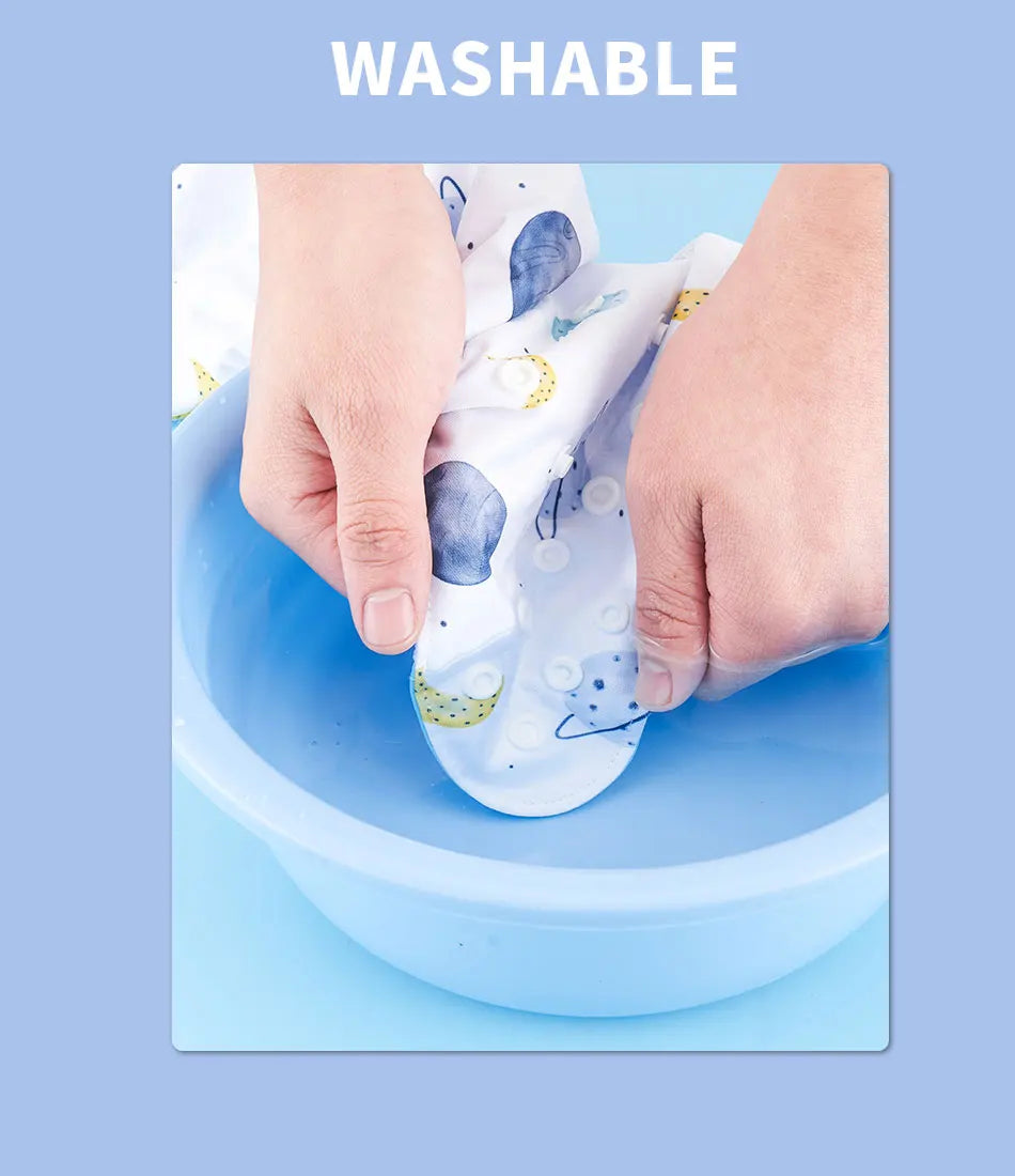 Eco Friendly Cloth Diaper - HappyFlute 4Pcs Reusable Baby Diaper Set Waterproof Pocket Design - ZOOMNSTORE