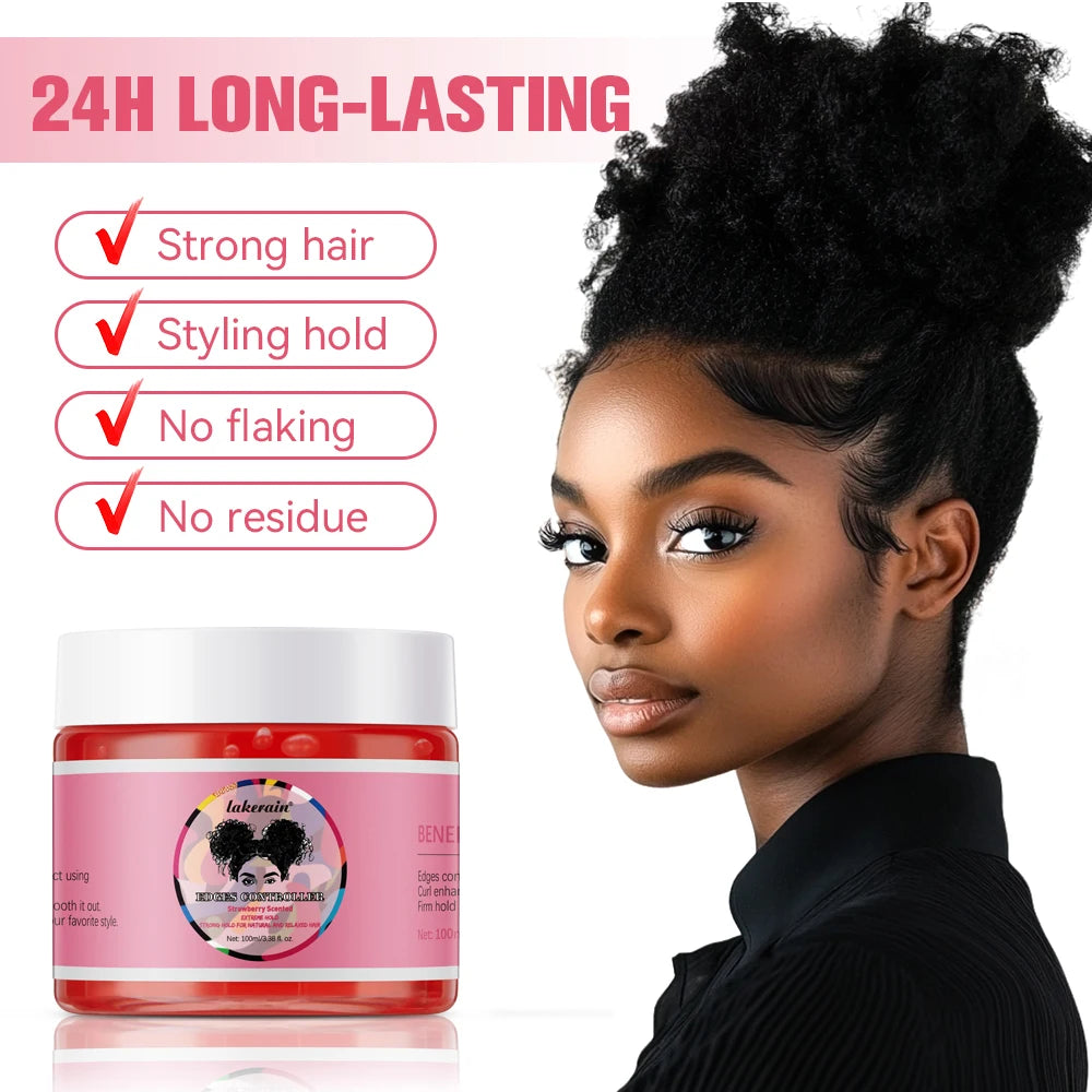 Strong Edge Control Hair Gel - Non-Greasy Long Lasting Styling Wax for All Hair Types - ZOOMNSTORE