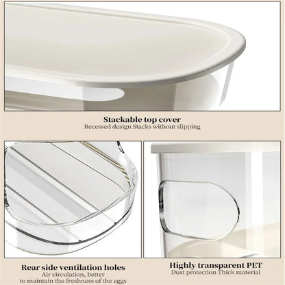 Egg Storage Box - Automatic Rolling Egg Holder Rack for Refrigerator - ZOOMNSTORE