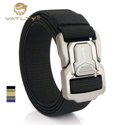 Elastic Tactical Belt - Durable Aluminum Buckle | Stretch Nylon Outdoor Utility Belt - ZOOMNSTORE