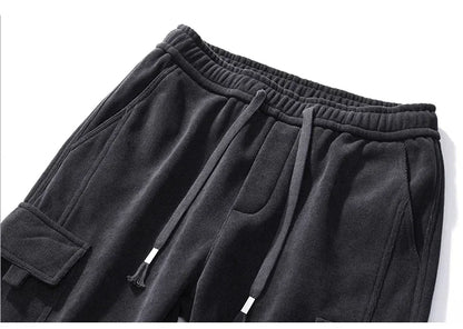 Elastic Waist Casual Pants - Men's Jogging Stretch Straight Drawstring Harem Trousers - ZOOMNSTORE