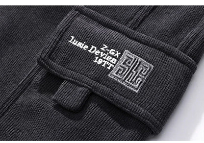 Elastic Waist Casual Pants - Men's Jogging Stretch Straight Drawstring Harem Trousers - ZOOMNSTORE
