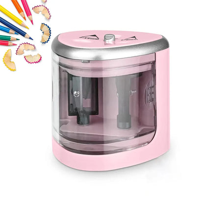 New Two-hole Electric Automatic Pencil Sharpener Switch Pencil Sharpener Home Office School Supplies Stationery Art - ZOOMNSTORE
