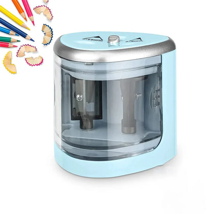New Two-hole Electric Automatic Pencil Sharpener Switch Pencil Sharpener Home Office School Supplies Stationery Art - ZOOMNSTORE