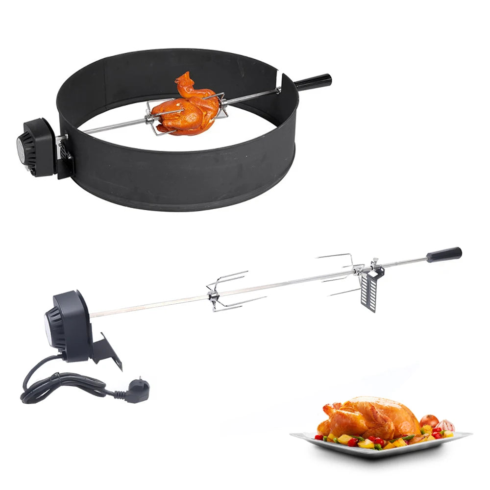 Electric BBQ Grill Rotisserie for Gas Grill – 360° Rotation Outdoor Grilling Kit - ZOOMNSTORE