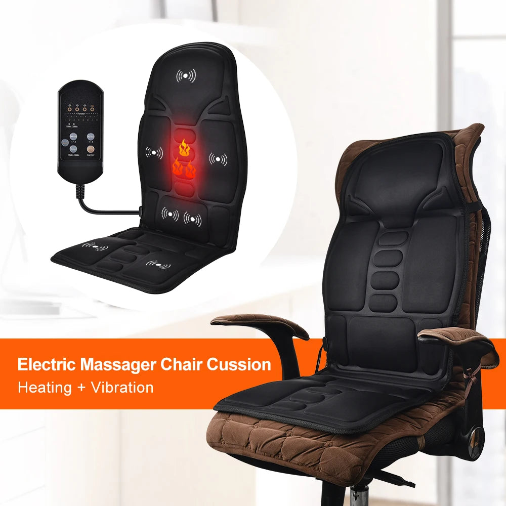 Electric Back Massager | Infrared Massage Cushion - Full Body Massager with Heating - ZOOMNSTORE