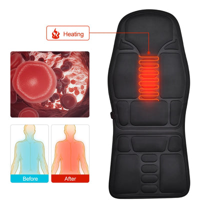 Electric Back Massager | Infrared Massage Cushion - Full Body Massager with Heating - ZOOMNSTORE