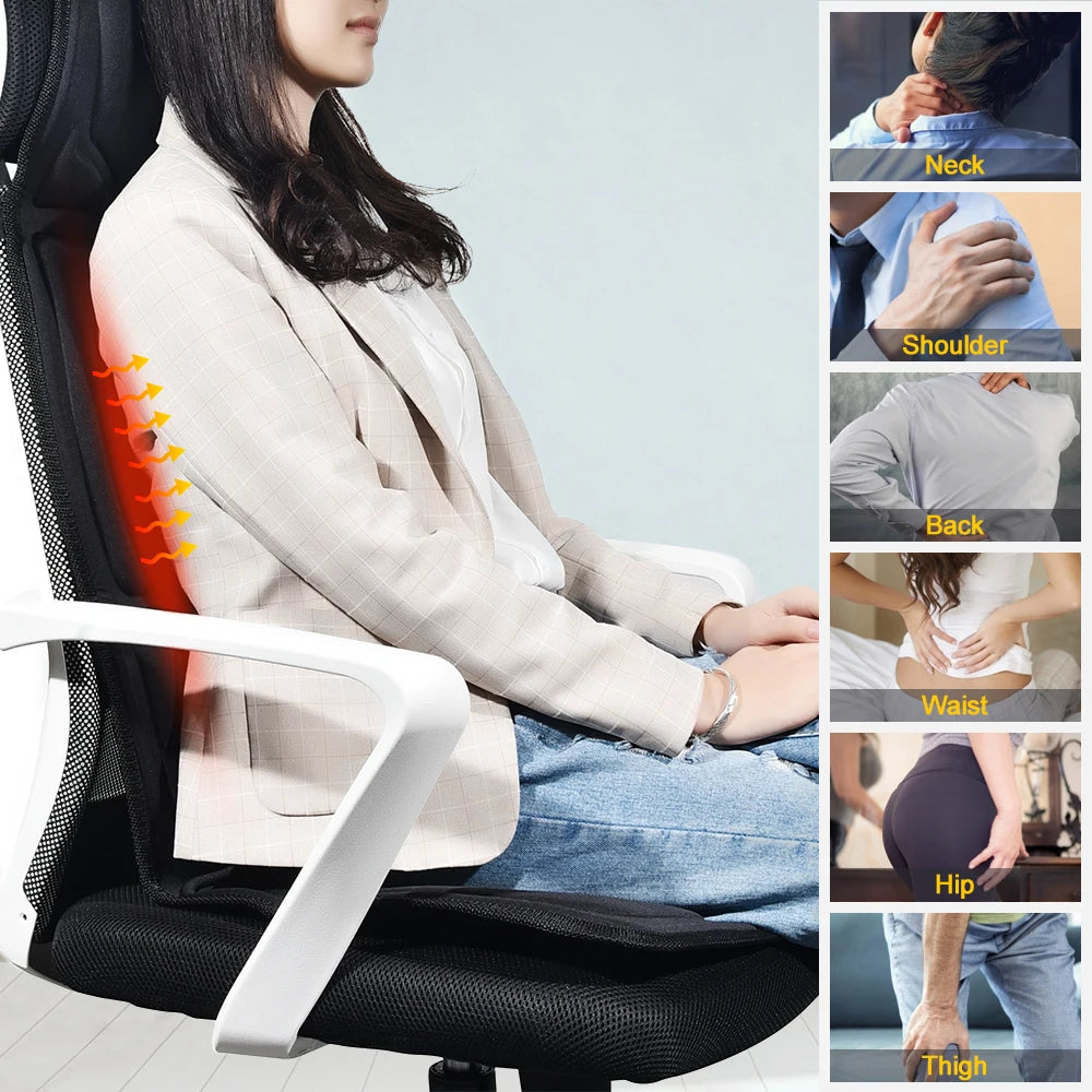 Electric Back Massager | Infrared Massage Cushion - Full Body Massager with Heating - ZOOMNSTORE