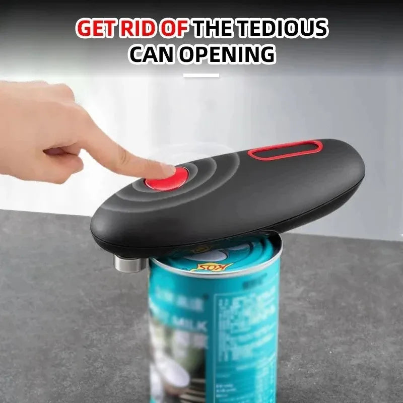 One Touch Can Opener Electric Can Opener Electric Can Opener Automatic Jar Bottle Machine Portable Kitchen Opening Opener Tool - ZOOMNSTORE