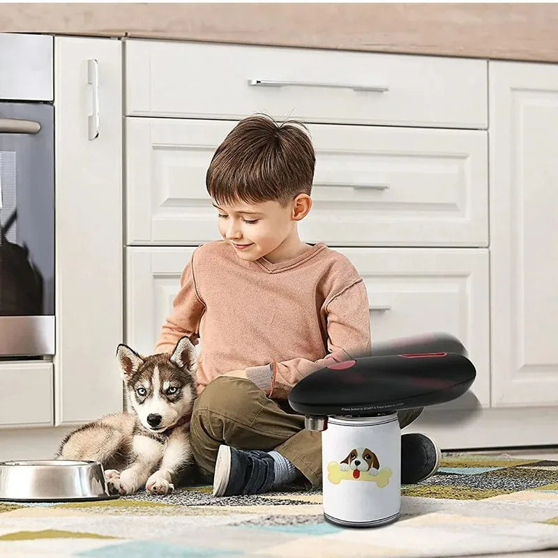 One Touch Can Opener Electric Can Opener Electric Can Opener Automatic Jar Bottle Machine Portable Kitchen Opening Opener Tool - ZOOMNSTORE