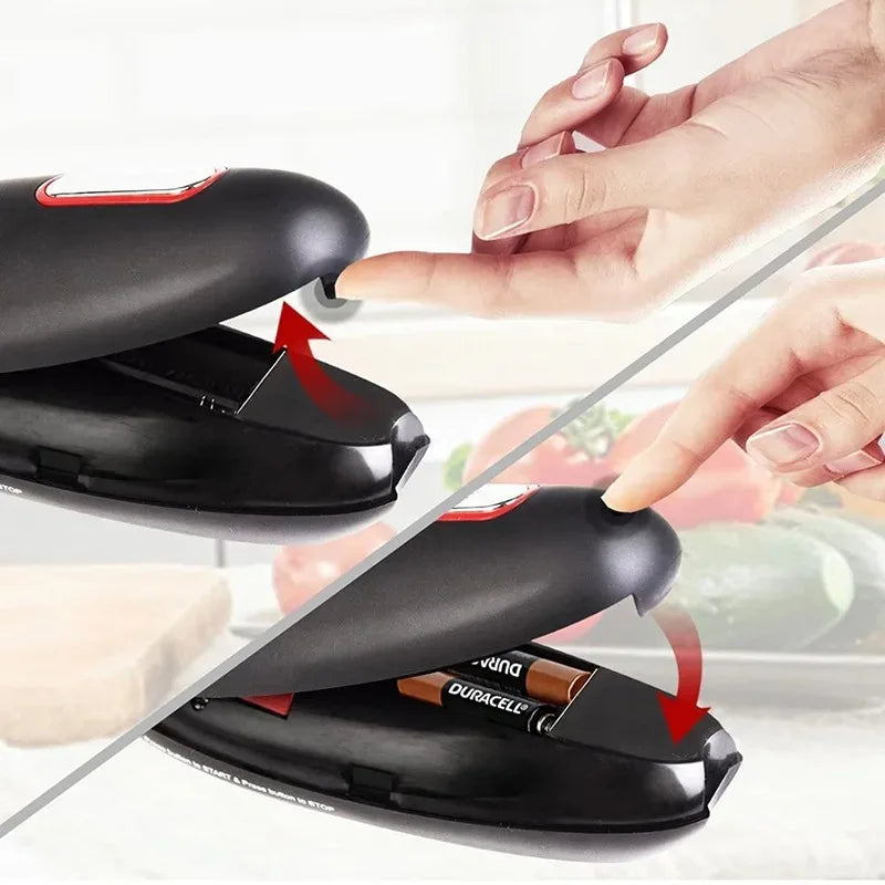 One Touch Can Opener Electric Can Opener Electric Can Opener Automatic Jar Bottle Machine Portable Kitchen Opening Opener Tool - ZOOMNSTORE