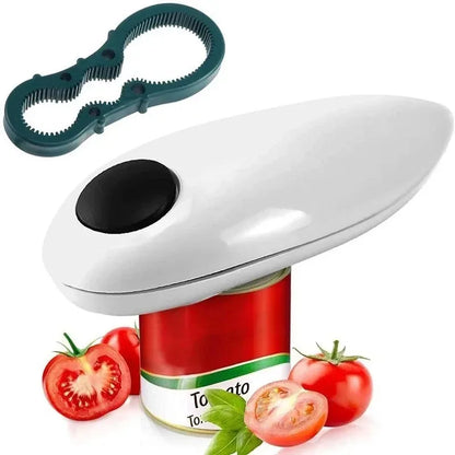 One Touch Can Opener Electric Can Opener Electric Can Opener Automatic Jar Bottle Machine Portable Kitchen Opening Opener Tool - ZOOMNSTORE