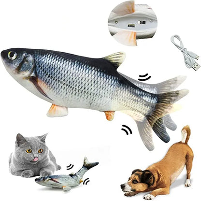 Electric Cat Toy - Interactive Floppy Fish USB Charger | Realistic Cat Chew Plaything - ZOOMNSTORE
