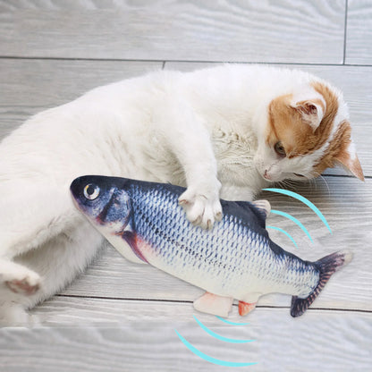 Electric Cat Toy - Interactive Floppy Fish USB Charger | Realistic Cat Chew Plaything - ZOOMNSTORE