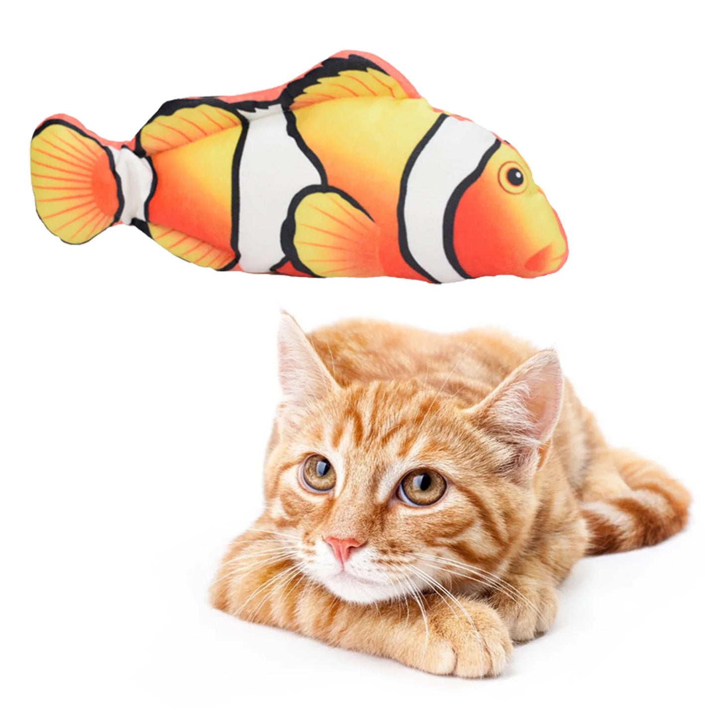 Electric Cat Toy - Interactive Floppy Fish USB Charger | Realistic Cat Chew Plaything - ZOOMNSTORE