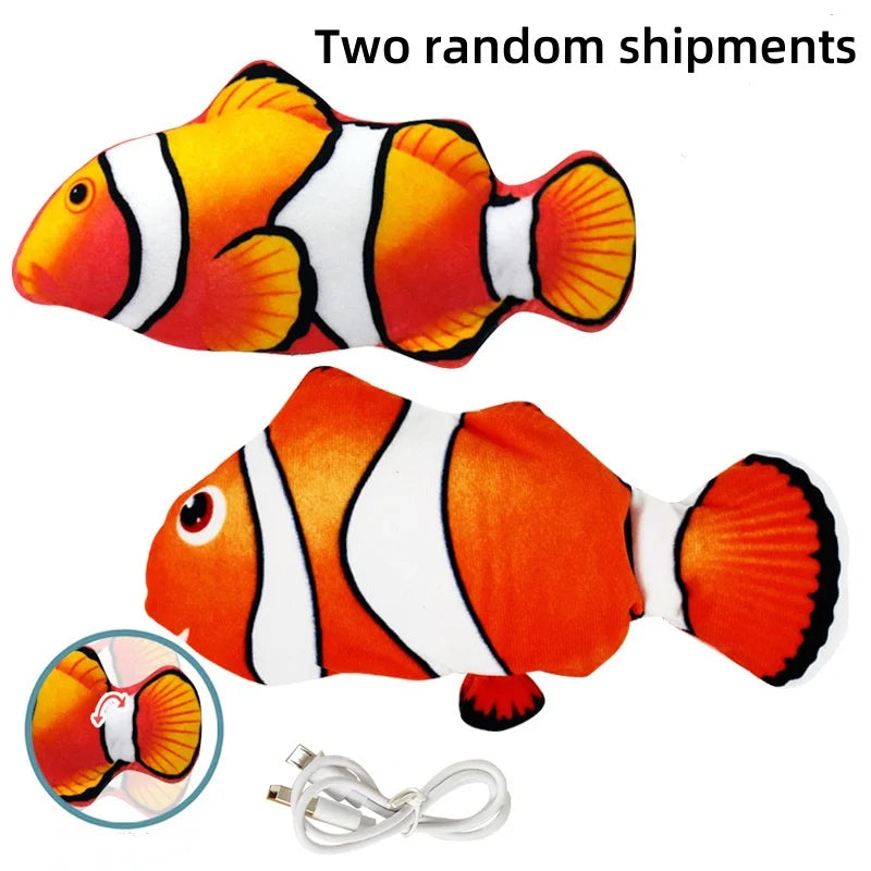Electric Cat Toy - Interactive Floppy Fish USB Charger | Realistic Cat Chew Plaything - ZOOMNSTORE