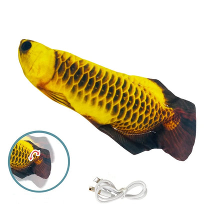 Electric Cat Toy - Interactive Floppy Fish USB Charger | Realistic Cat Chew Plaything - ZOOMNSTORE