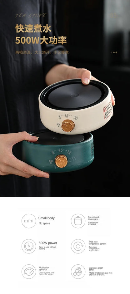 Mini Electric Ceramic Infrared Heater - Countertop Coffee and Water Boiler Induction Cooker - ZOOMNSTORE