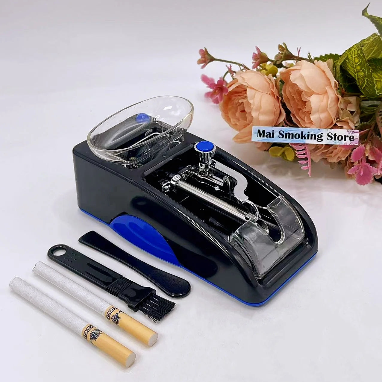 Electric Cigarette Rolling Machine - Automatic Tobacco Winder & Raw Grass Injector - ZOOMNSTORE