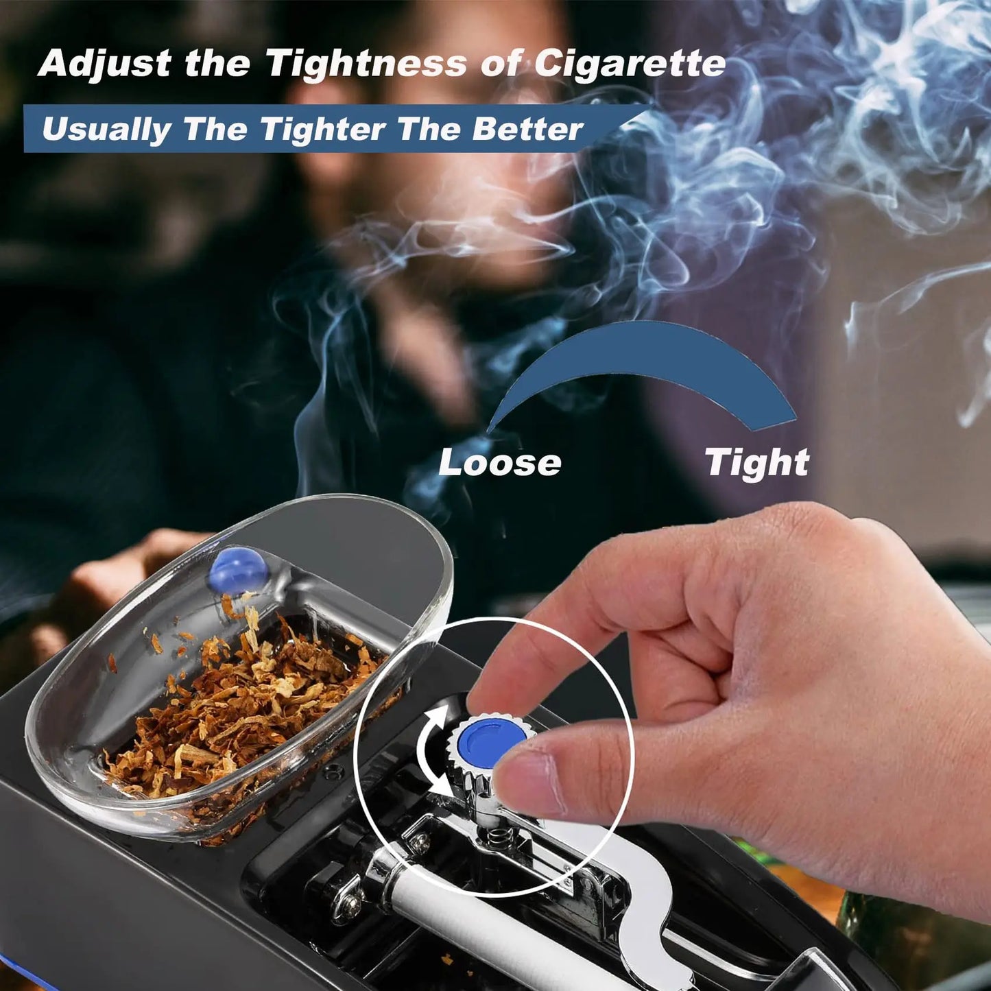Electric Cigarette Rolling Machine - Automatic Tobacco Winder & Raw Grass Injector - ZOOMNSTORE