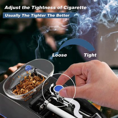Electric Cigarette Rolling Machine - Automatic Tobacco Winder & Raw Grass Injector - ZOOMNSTORE