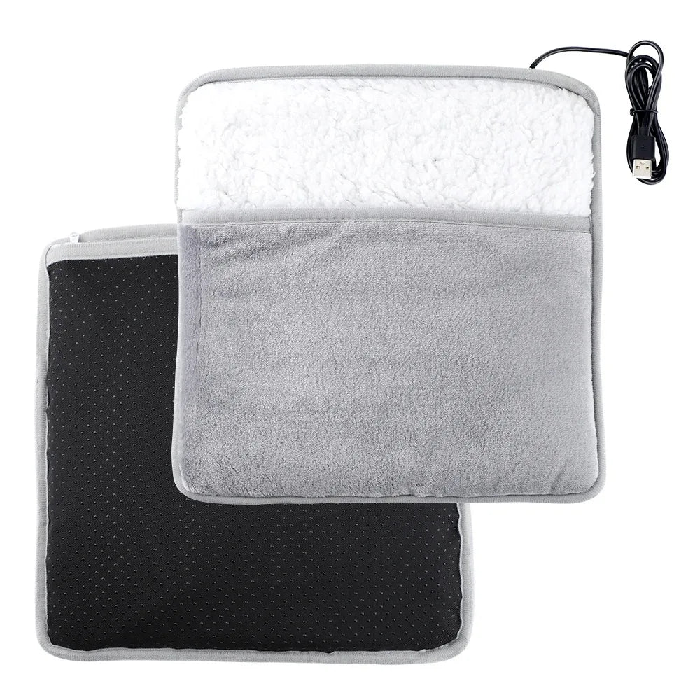Electric Foot Heating Pad – USB Charging Plush Foot Warmer for Cold Weather Comfort - ZOOMNSTORE