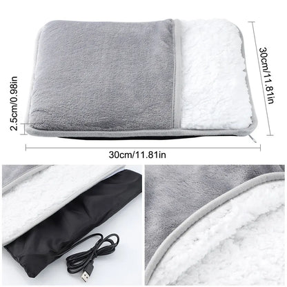 Electric Foot Heating Pad – USB Soft Plush Thermal Blanket & Household Feet Warmer - ZOOMNSTORE