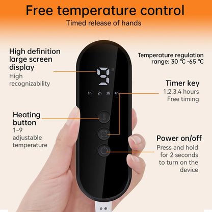 Electric Foot Warmer | 9-Gear Heat Settings, Temperature Control Heater & Washable Soft Plush Foot Heater - ZOOMNSTORE