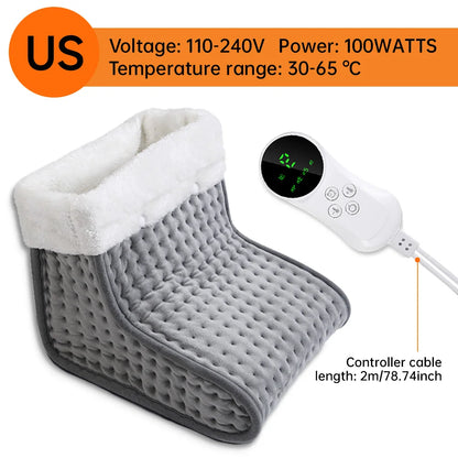Electric Foot Warmer | 9-Gear Heat Settings, Temperature Control Heater & Washable Soft Plush Foot Heater - ZOOMNSTORE