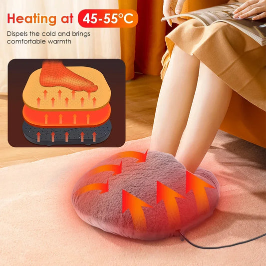 Electric Foot Warmer - Soft Velvet Heated Foot Pad With USB Heating Pad - ZOOMNSTORE