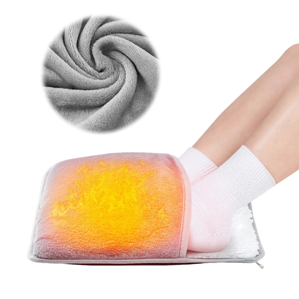 Electric Foot Warmer - USB Heating Pad Soft Flannel Heated Foot Cover - ZOOMNSTORE