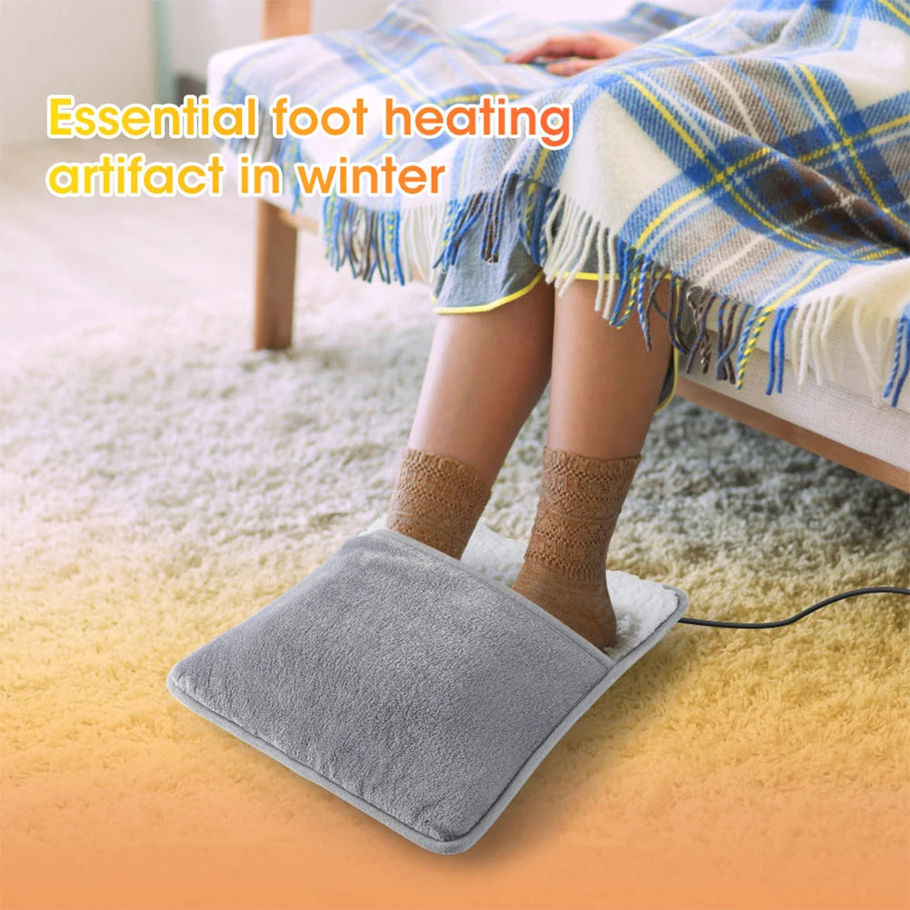 Electric Foot Warmer - USB Heating Pad Soft Flannel Heated Foot Cover - ZOOMNSTORE