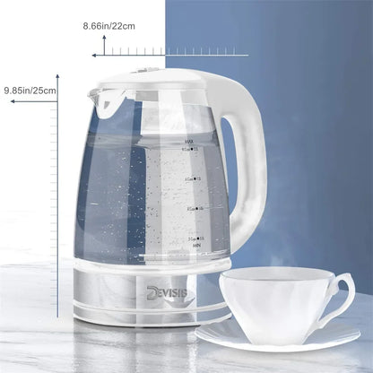 Electric Glass Kettle 2 Liter - Fast Boil, Temperature Control, Keep Warm Function - ZOOMNSTORE