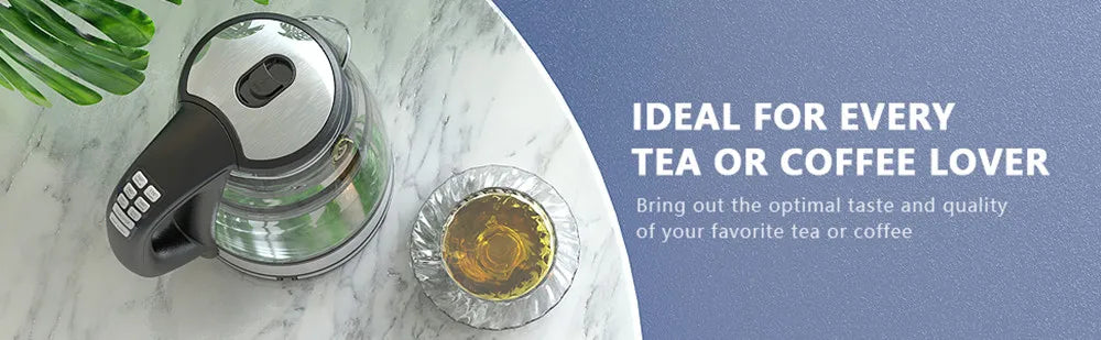 Electric Glass Kettle 2 Liter - Fast Boil, Temperature Control, Keep Warm Function - ZOOMNSTORE