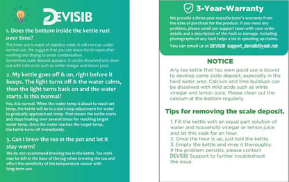 Electric Glass Kettle 2 Liter - Fast Boil, Temperature Control, Keep Warm Function - ZOOMNSTORE