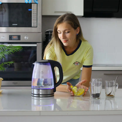 Electric Glass Kettle 2 Liter - Fast Boil, Temperature Control, Keep Warm Function - ZOOMNSTORE